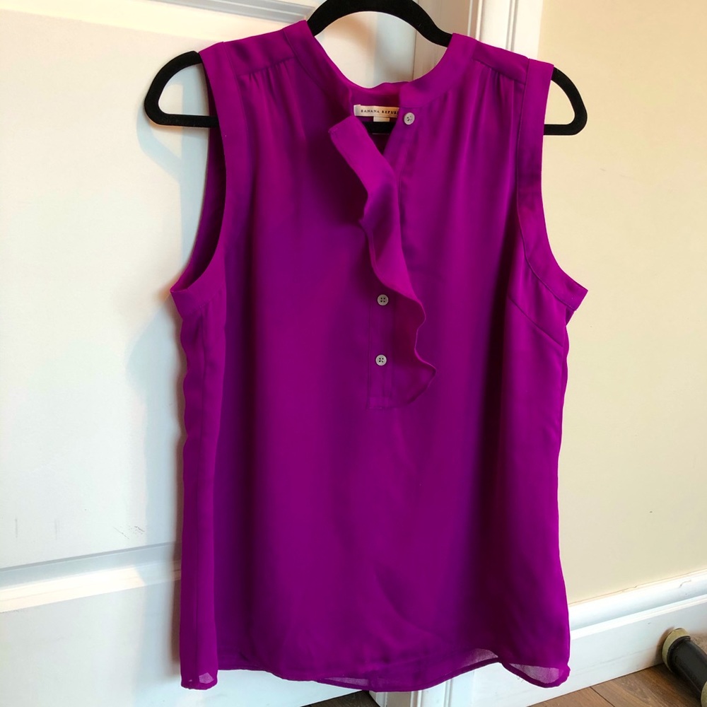 Banana Republic purple sleeveless blouse